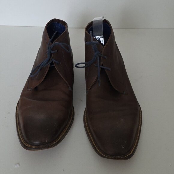 TED BAKER | Torsdi chukka boots in brown leather with blue laces sz 10 - Picture 2 of 6
